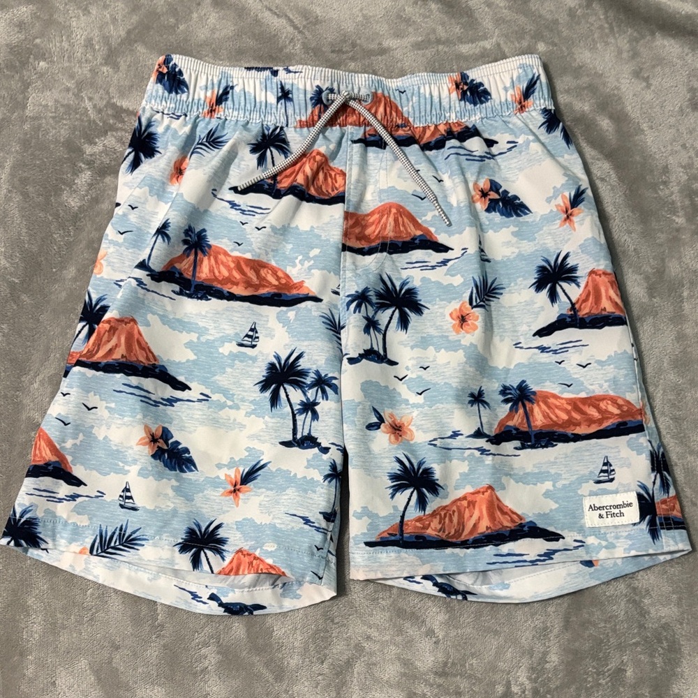 Abercrombie & Fitch Kids Island Print Swim Shorts